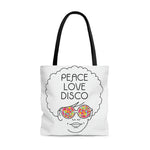 Peace Love and Disco Tote Bag